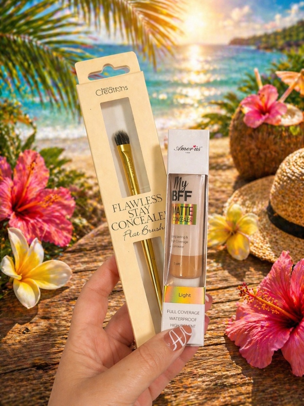 Flawless Stay Concealer with Flat Brush - Light